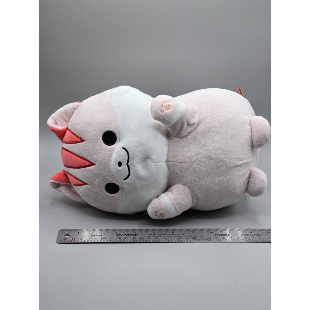 Honeymaru KitCat Mochi Kawaii Pink Kitty Cat Plush Anime Furry Striped Tail 11" - Picture 10 of 10